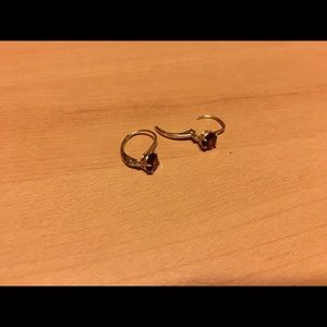Gold and ruby earrings